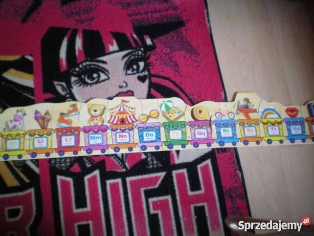 Puzzle edukacyjne drewniane pociąg alfabet 2 lata+ Radusz