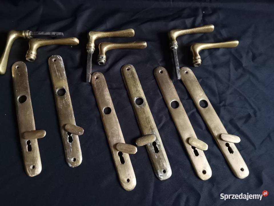 Stare przedwojenne klamki szyldy okucia stary Katowice sprzedam