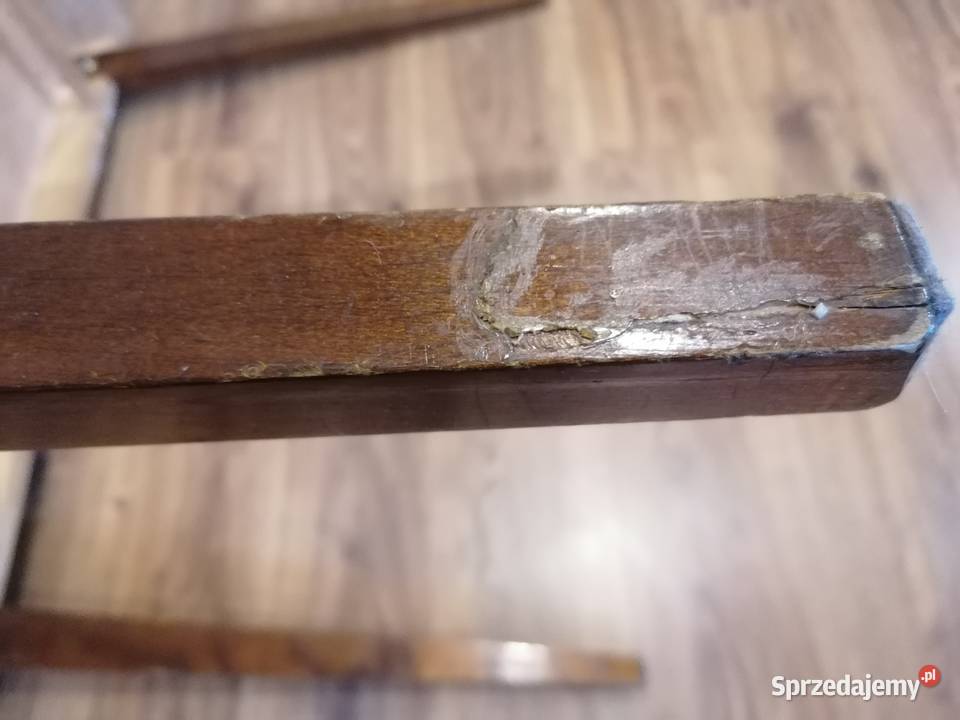 stół drewniany składany lakierowany PRL sz70 Piotrków Trybunalski