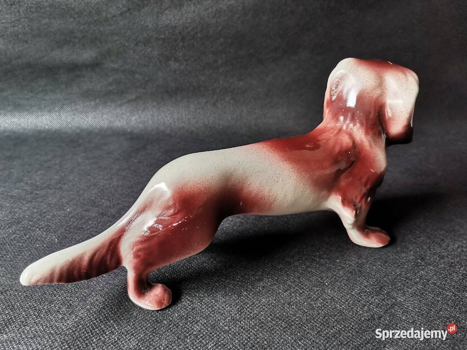Stara figurka porcelanowa Pies porcelana Jan śląskie Katowice
