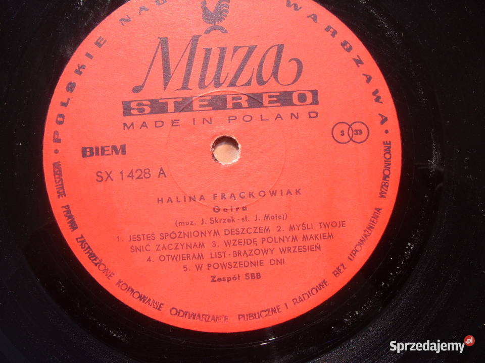 pOP LP HALINA FRĄCKOWIAK GEIRA Muza SX 1428 1983 Wołów
