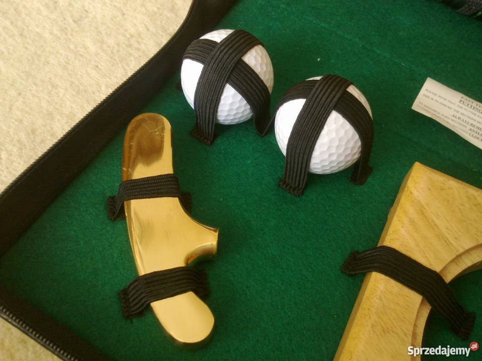 Golf zestaw Domowy Biurowy drewno i mosiądz Płońsk sprzedam