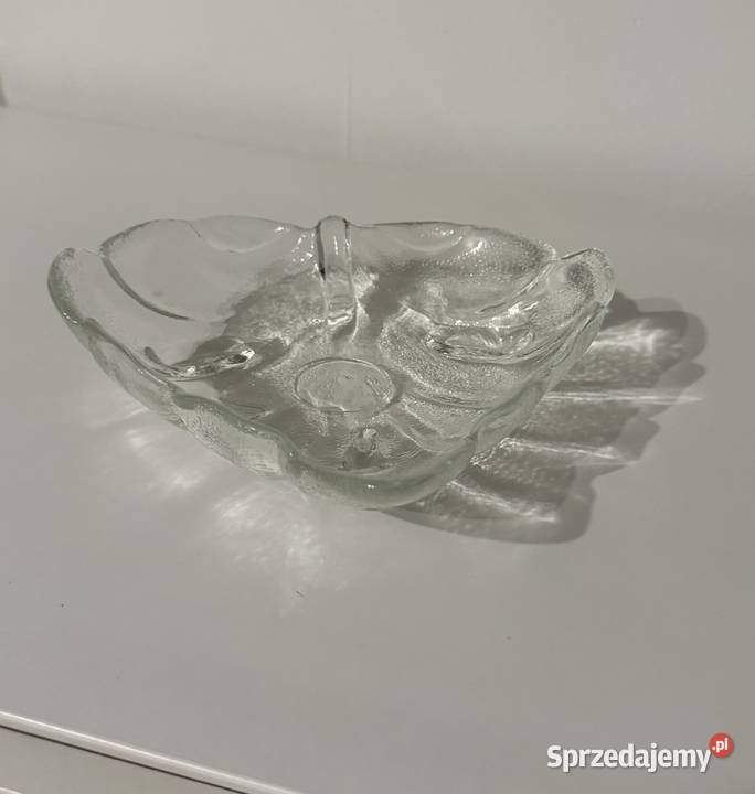 patera w kształcie liścia PRL Porcelana i szkło wielkopolskie sprzedam