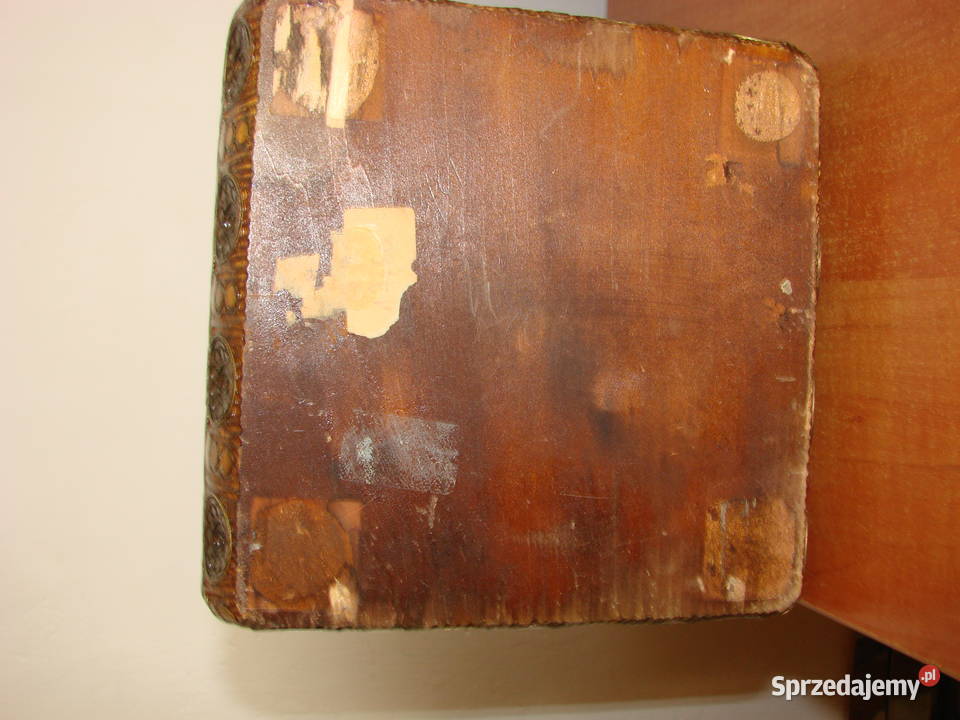 drewniane pudełko PRL Rękodzieło