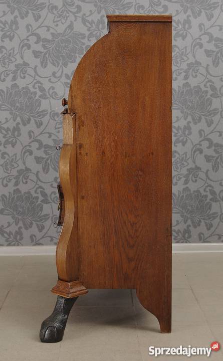 Sekretarzyk barokowy biurko cylindryczne