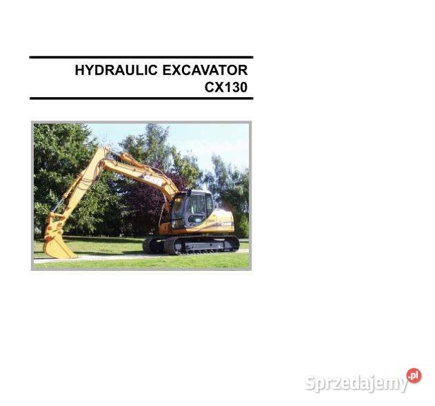 CASE CX130 instrukcja obsługi katalog koparka