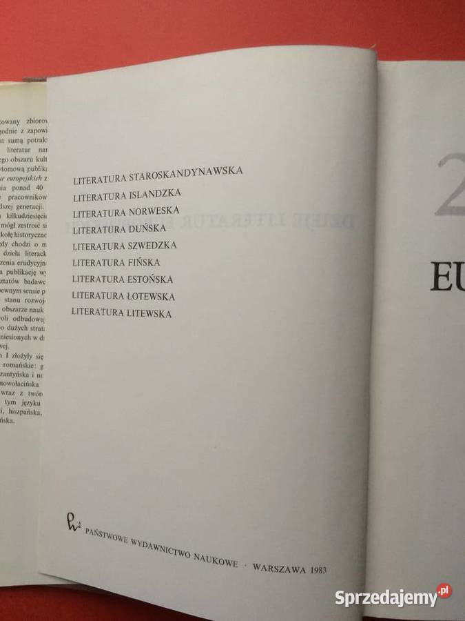 2370 Dzieje Literatur Europejskich Szczecin