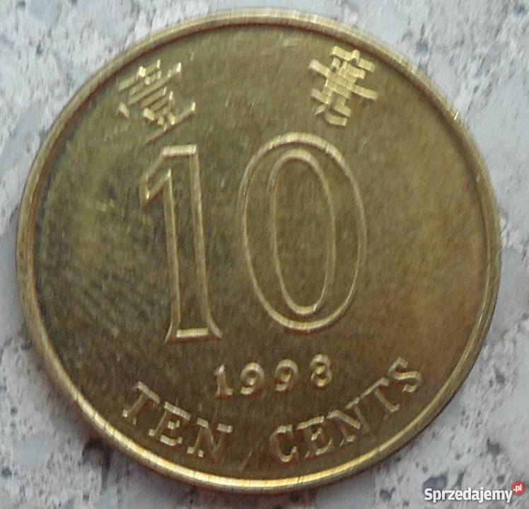HONG KONG10 CENTS1998 r Numizmatyka mazowieckie Legionowo