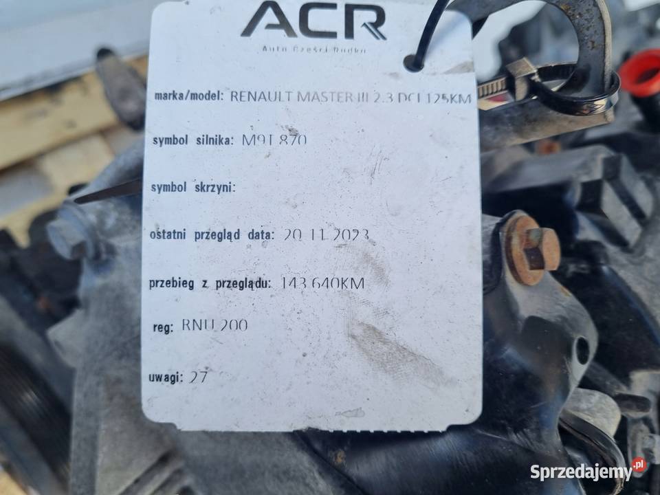 SILNIK Renault Master III 23 DCI udokumentowane Części samochodowe Janów