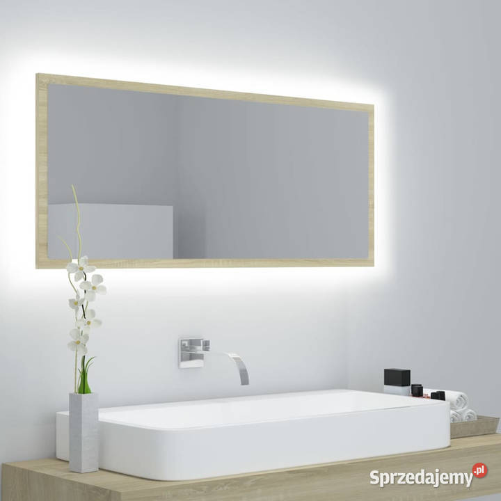 Lustro łazienkowe LED kolor dąb sonoma 100x85x37 mazowieckie