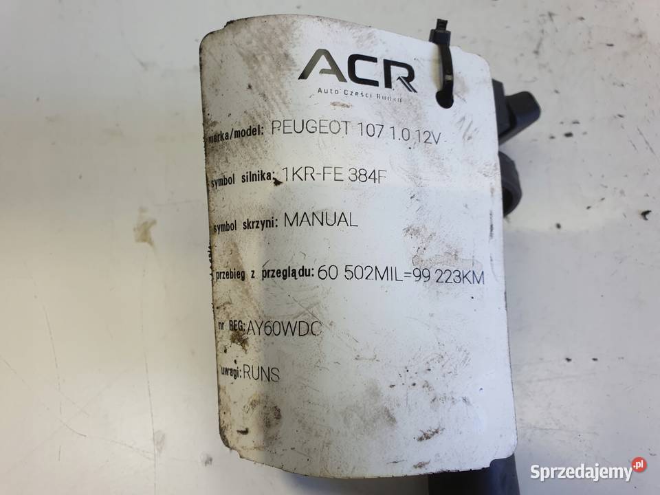 Peugeot 107 10 VVTi CEWKA ZAPŁONOWA zamiennik Rudka