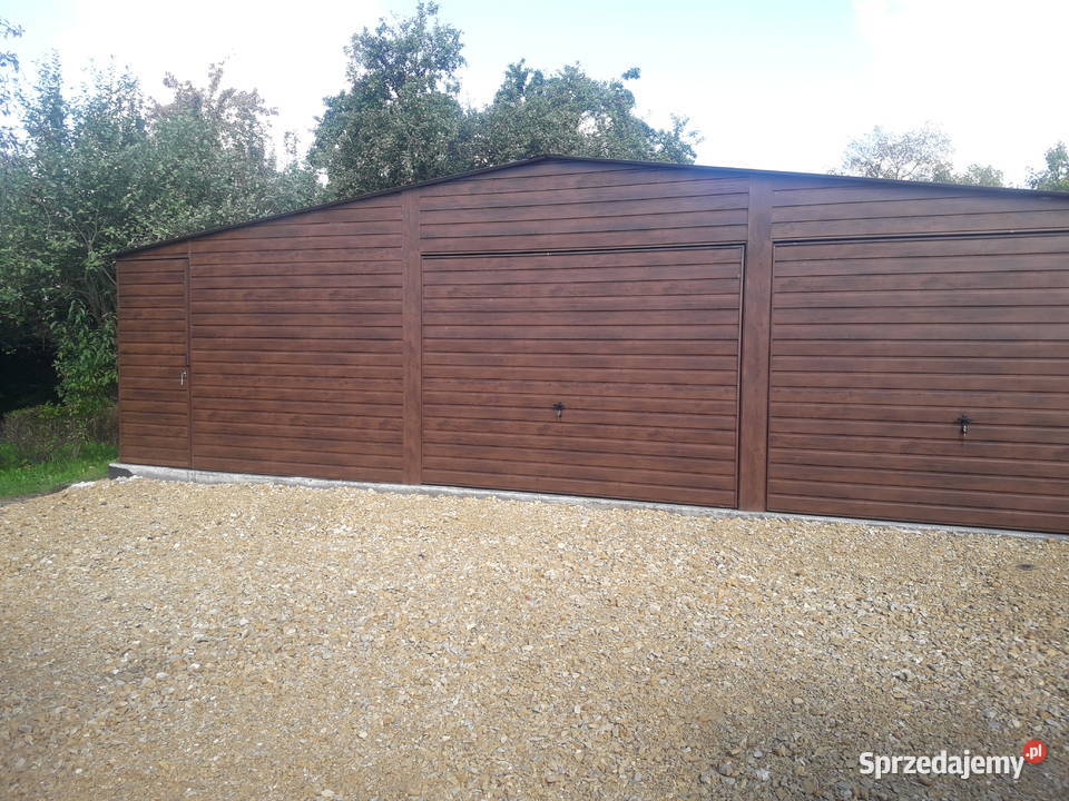 Duży Garaż Blaszany Złoty Dąb Garaże Blaszane 417zł/m2 łódzkie Bełchatów