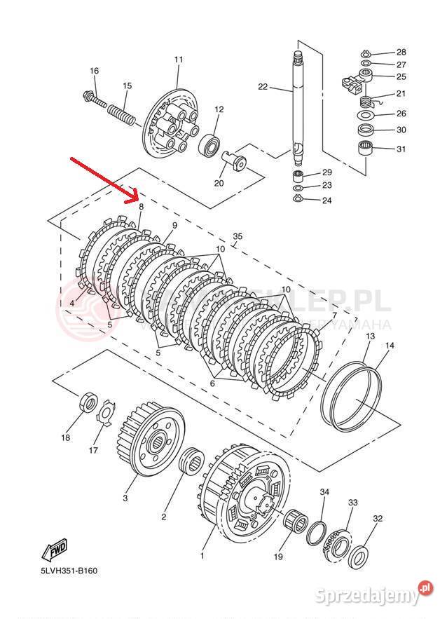 Przekładka sprzęgła Yamaha FZ1 31A1632500