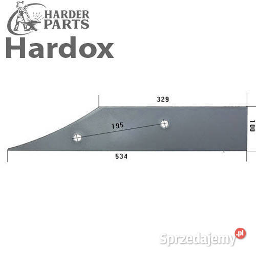 Płoza krótka HARDOX 27340902P części do pługa Suwałki