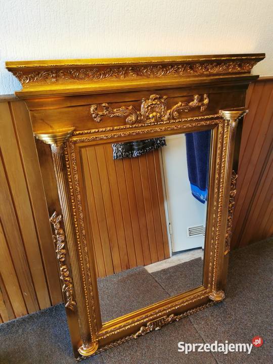 Duże barokowe Lustro 134x97 Barok Drewniana Łódź