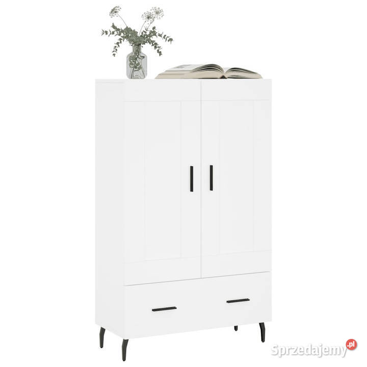 Wysoka szafka biała 695x31x115 materiał Warszawa