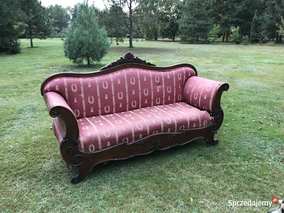 Kanapa Biedermeier XIX wiek 78cm Brzeźce