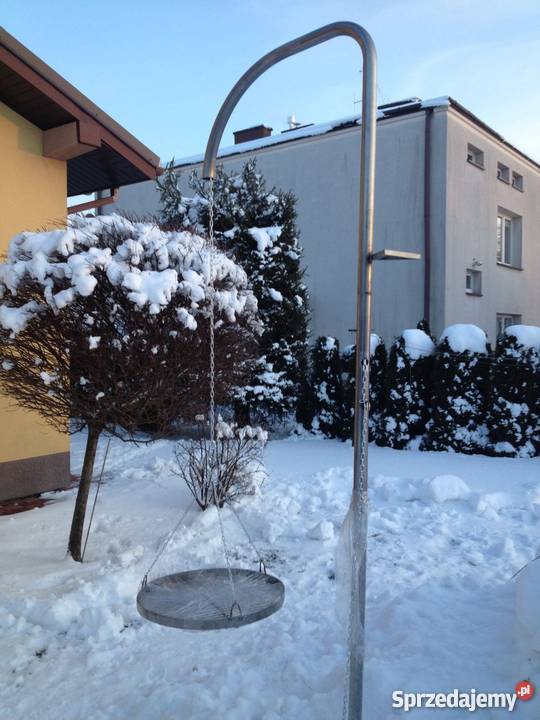 Grill ogrodowy wiszący ruszt ogniskiem