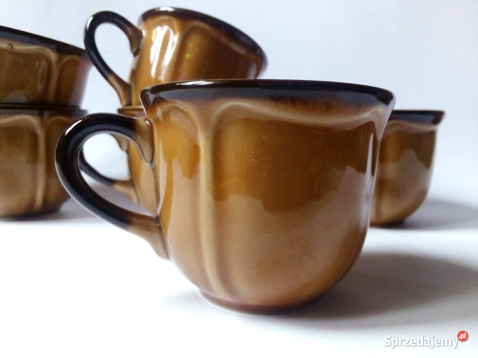 6 filiżanek nostalgia porcelit Pruszków vintage Częstochowa