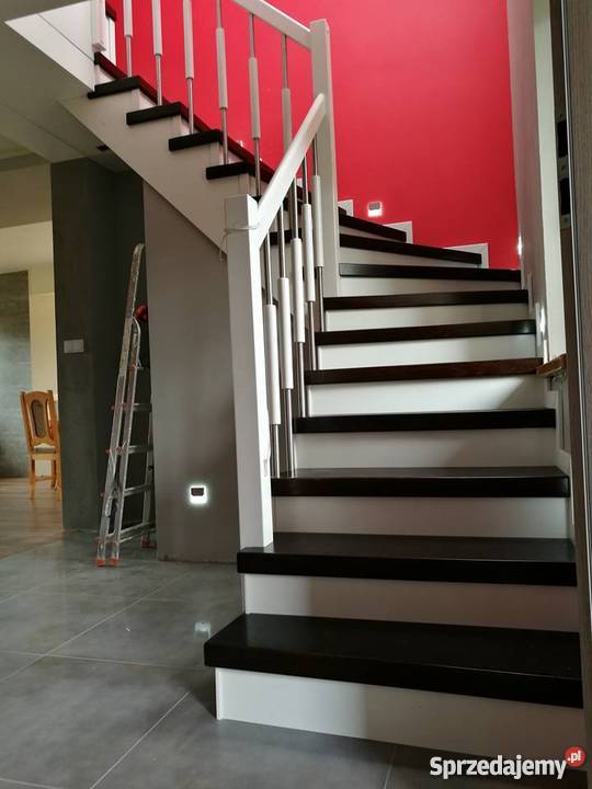 Drewniane schody na beton nakładki na beton dąb dolnośląskie Jelenia Góra