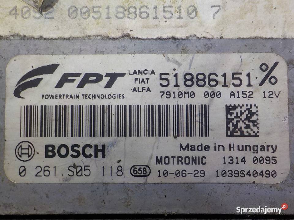 ALFA ROMEO GIULIETTA 14 T 11r HB 5D sterownik osobowe Suków