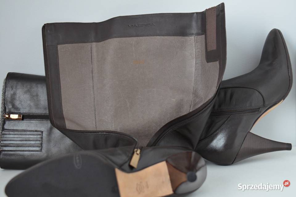 CAŁE Z NATURALNEJ SKÓRY wygodne kozaki Via Spiga Rozmiar 41 podlaskie Białystok sprzedam