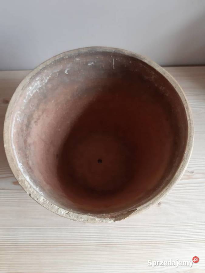 Donica doniczka stara ceramiczna gliniana fi 255 opolskie