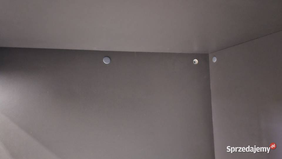 Proste szare biurko z żółtym akcentem stół 160cm Legnica