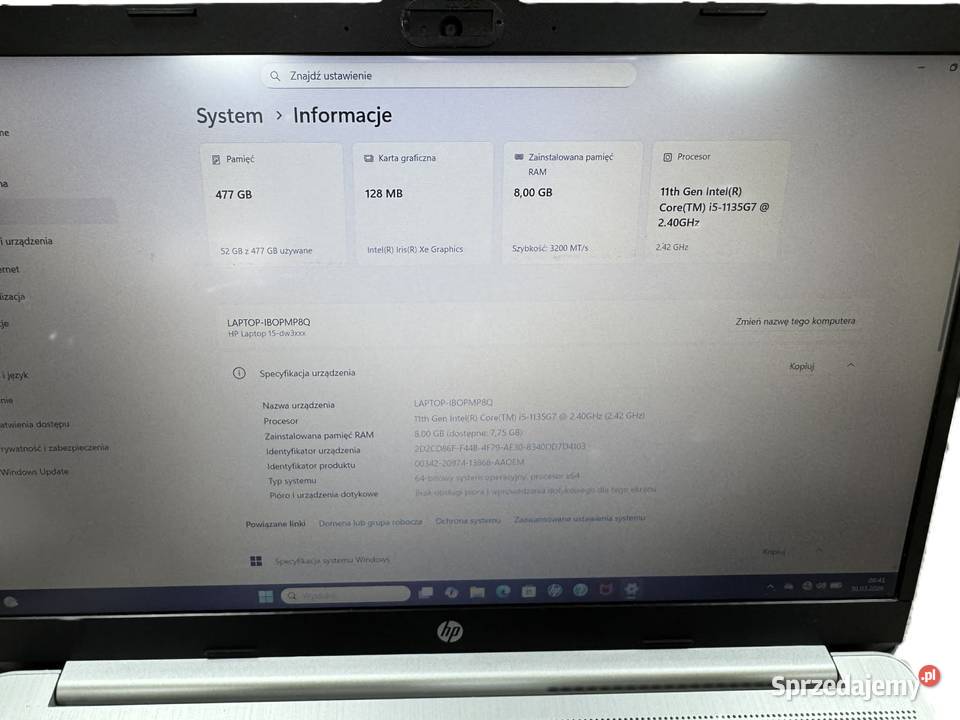 Laptop HP 15DW3113NW 156