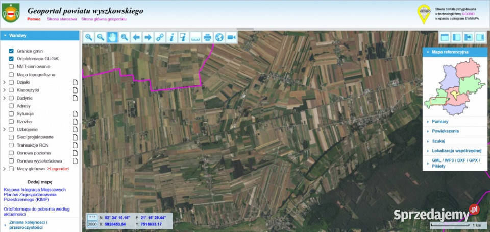 Działki Budowlane 1350 m2 woda prąd asfalt Somianka-Parcele