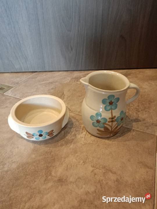 Komplet dzbanek ceramiczny i tzw bulionówka z Łódź sprzedam