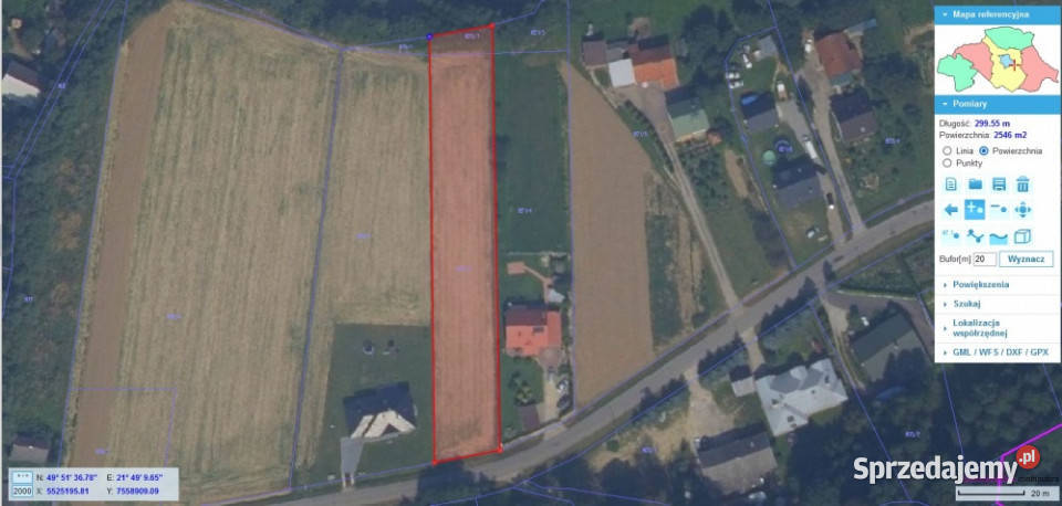 Sprzedam działkę 2418m2 w Strzyżowie Strzyżów