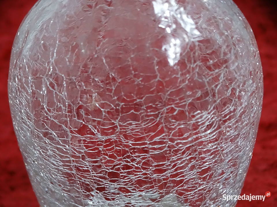 Stylowy Wazon z Efektem Mrożonego Szkła Crackle Biłgoraj