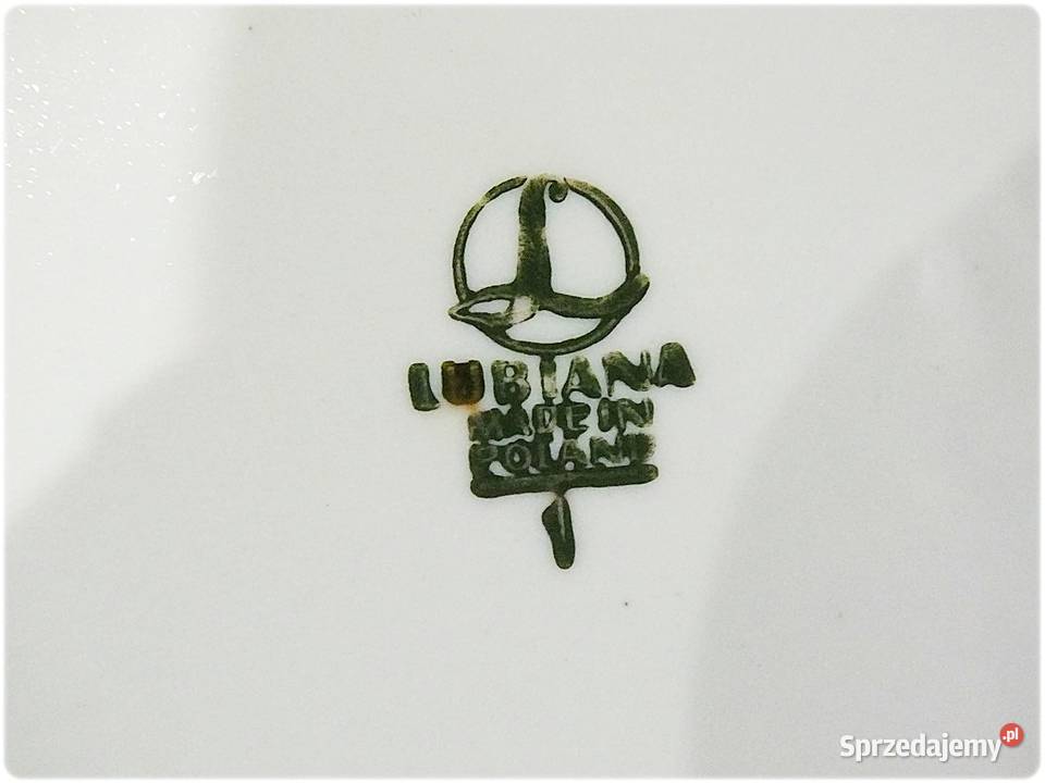 Talerz Talerze Lubiana 19 Motyw Róża i Złoty biały Żary