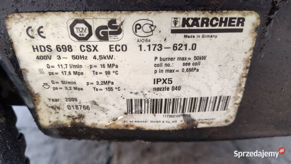 Myjka Ciśnieniowa Karcher HDS 698 CSX Kowale Pańskie