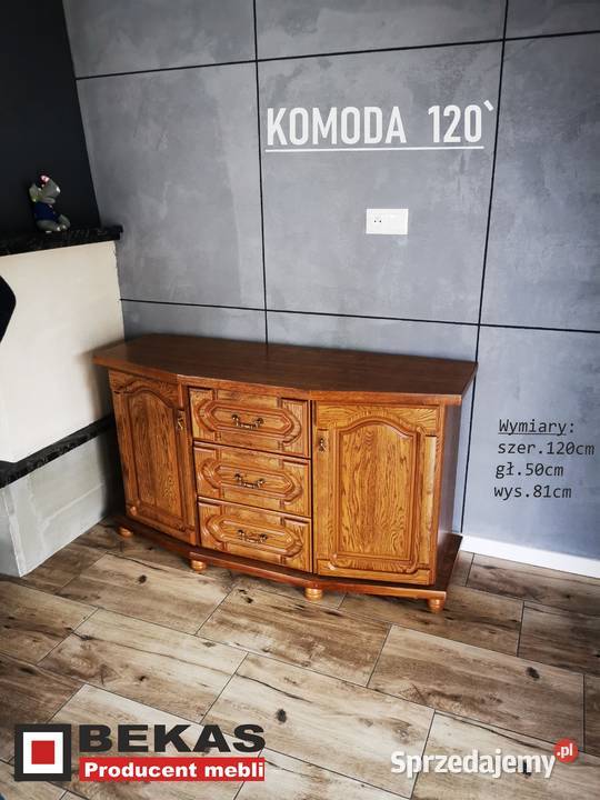 Śliczna Stylowa Komoda 120 Orzech Ciemny Tczew