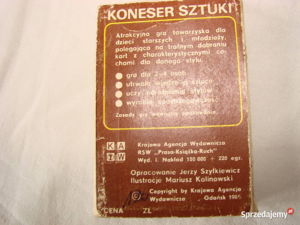 Koneser sztuki gra towarzyska PRL Pruszcz Gdański