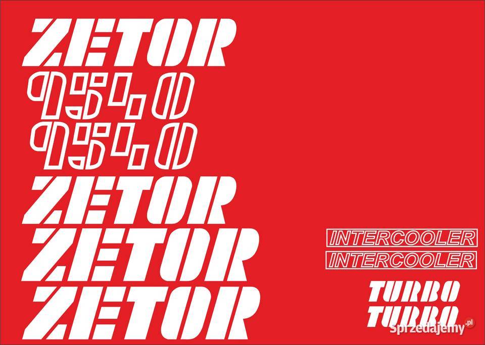 Naklejki zetor 9540 turbo zamienniki Pozostałe kujawsko-pomorskie