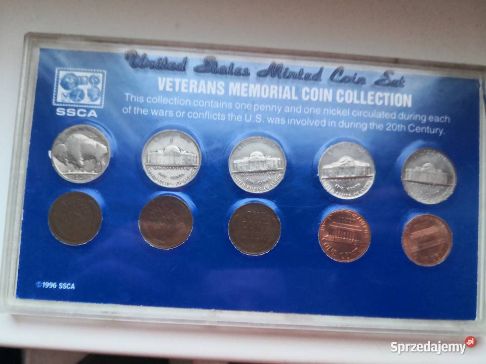 Kolekcja orginalna WETERAN MEMORIAL USA monety w Wieluń