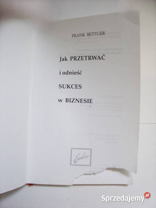 przetrwać i odnieść sukces w biznesie Frank Łódź