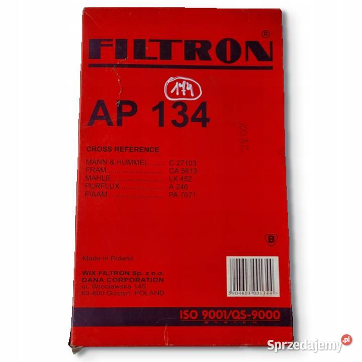 FILTR POWIETRZA Filtron AP 134 AP134 Renault Chełm