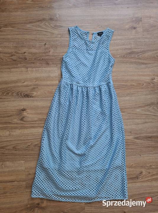 Śliczna błękitna sukienka midi ażurowa 36 Reserved Spódnice i sukienki Kraków