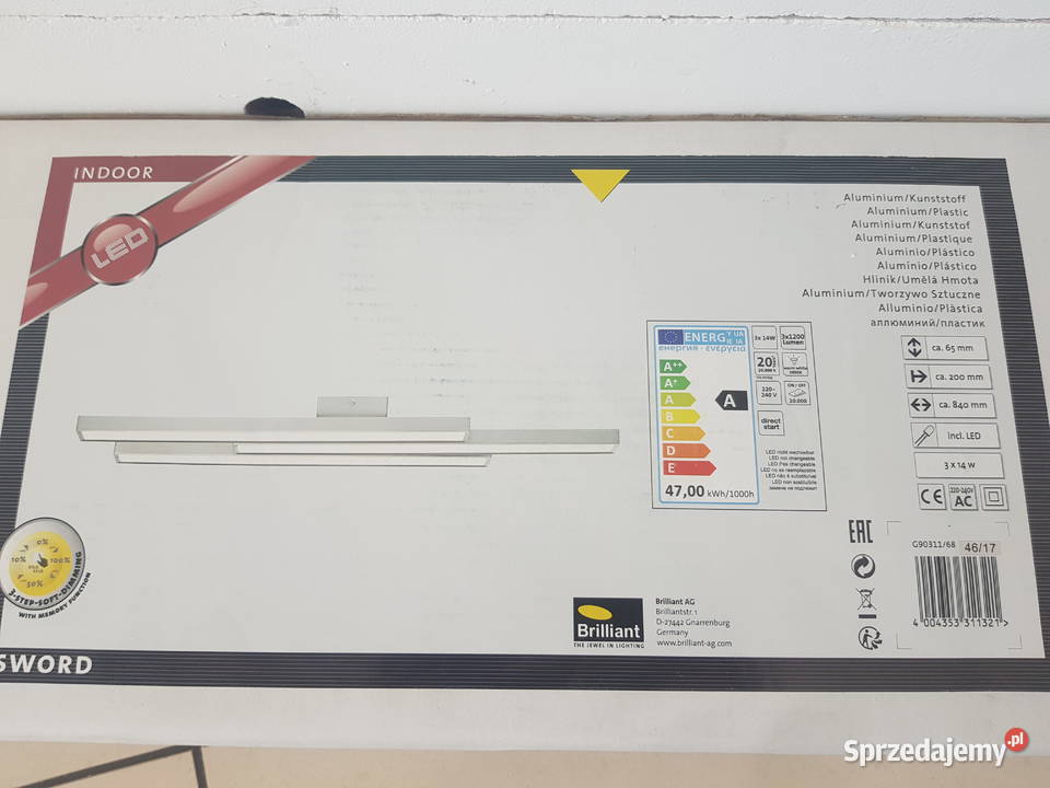 Lampa sufitowa plafon PASY BRILLIANT ściemnialna Warszawa