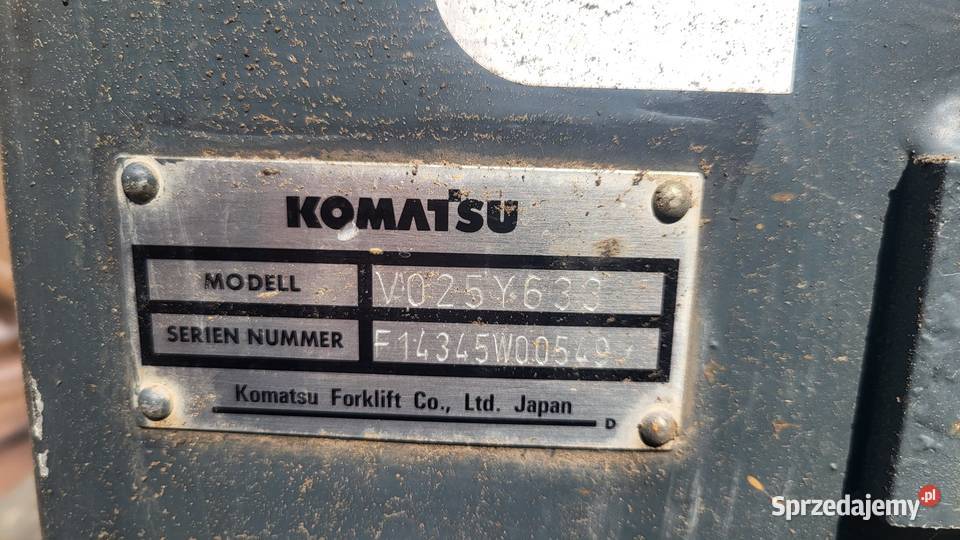 Wózek widłowy Komatsu FG25HY16R 2008 mkvplast Białogard sprzedam