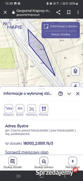 Sprzedam Działkę w Bystre Bieszczady gmina 146zł/m2 Kraśnik sprzedam