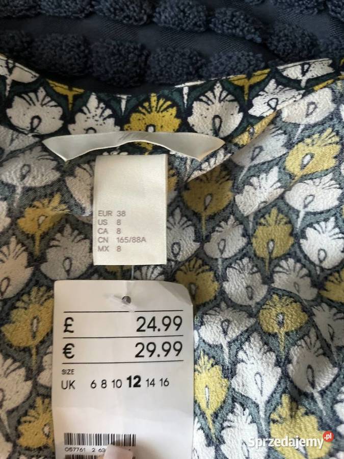 HM sukienka modny wzór hit viscoza nowa 3638 Rozmiar 36(S) Odzież damska zachodniopomorskie Choszczno