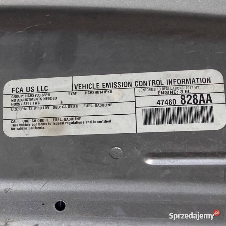 Maska Dodge Charger oryginał Mopar 2018 Rok produkcji 2018 Opole