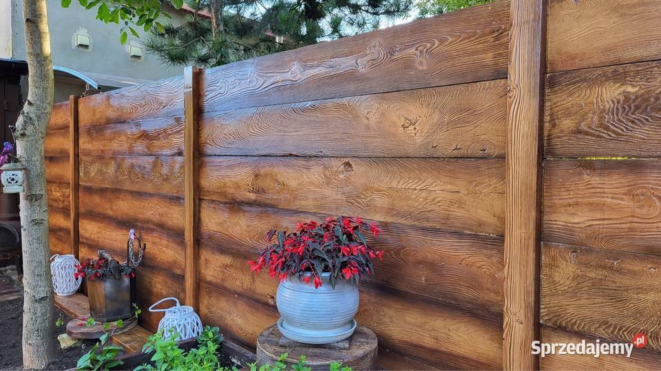 Ogrodzenia z betonowego drewna ogrodzenia