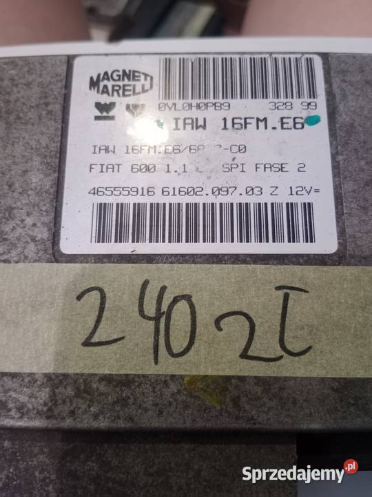 Komputer Sprawny orginalny Fiat IAW 16FME6 wielkopolskie Margonin