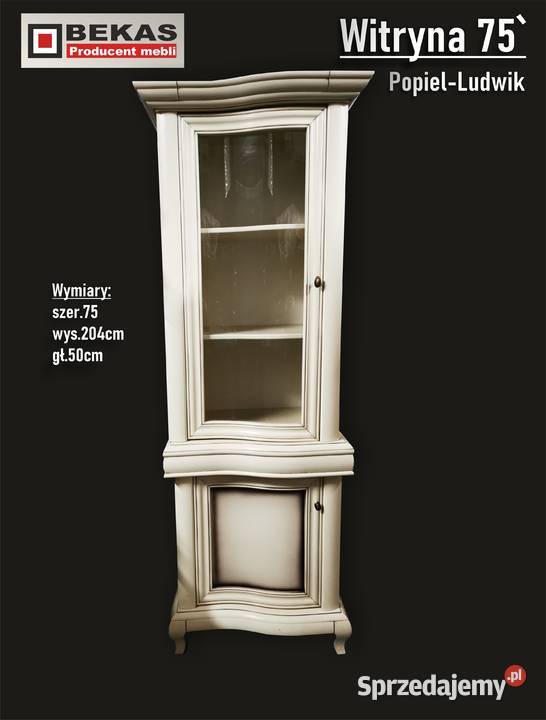 Witryna Ludwik Fala Słupek 75 Kolor POPIEL Mielec sprzedam